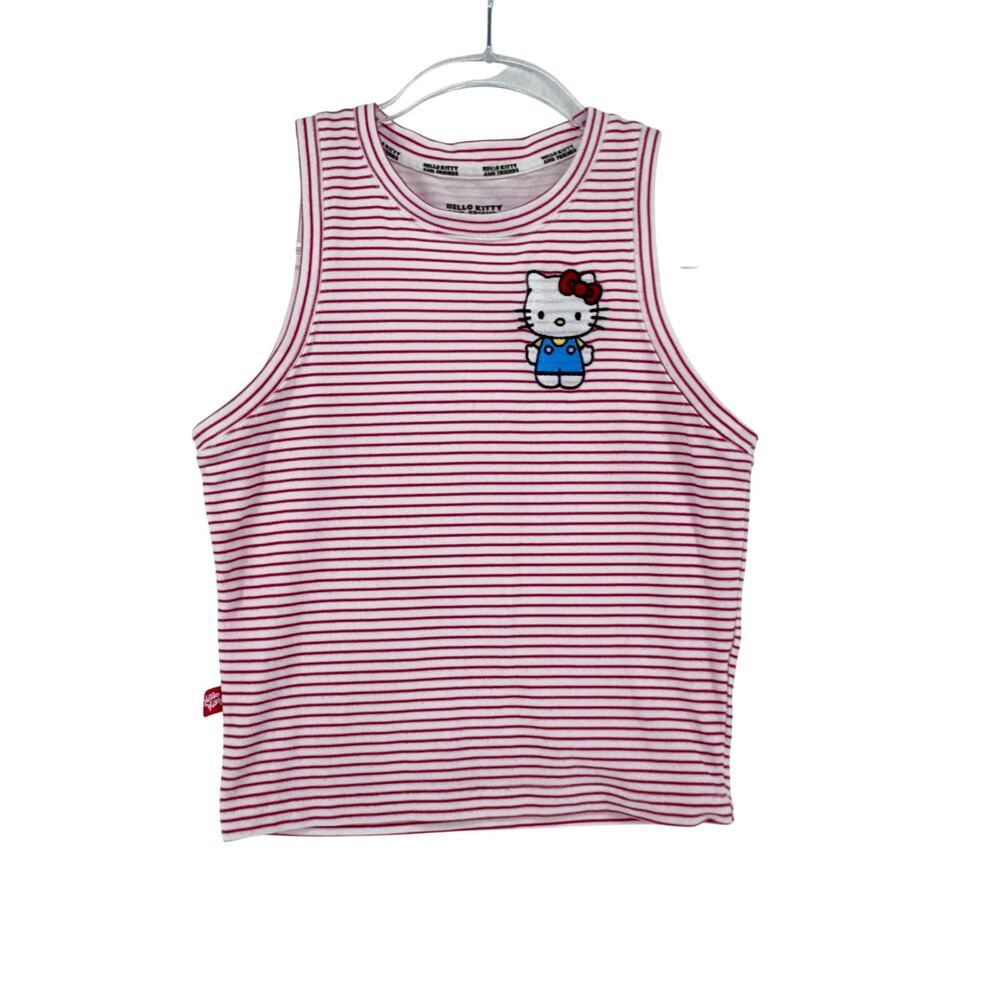 Hello Kitty Pajama Set Womens Small Pink Stripe Lounge Sleep Sanrio coquette - Picture 2 of 8